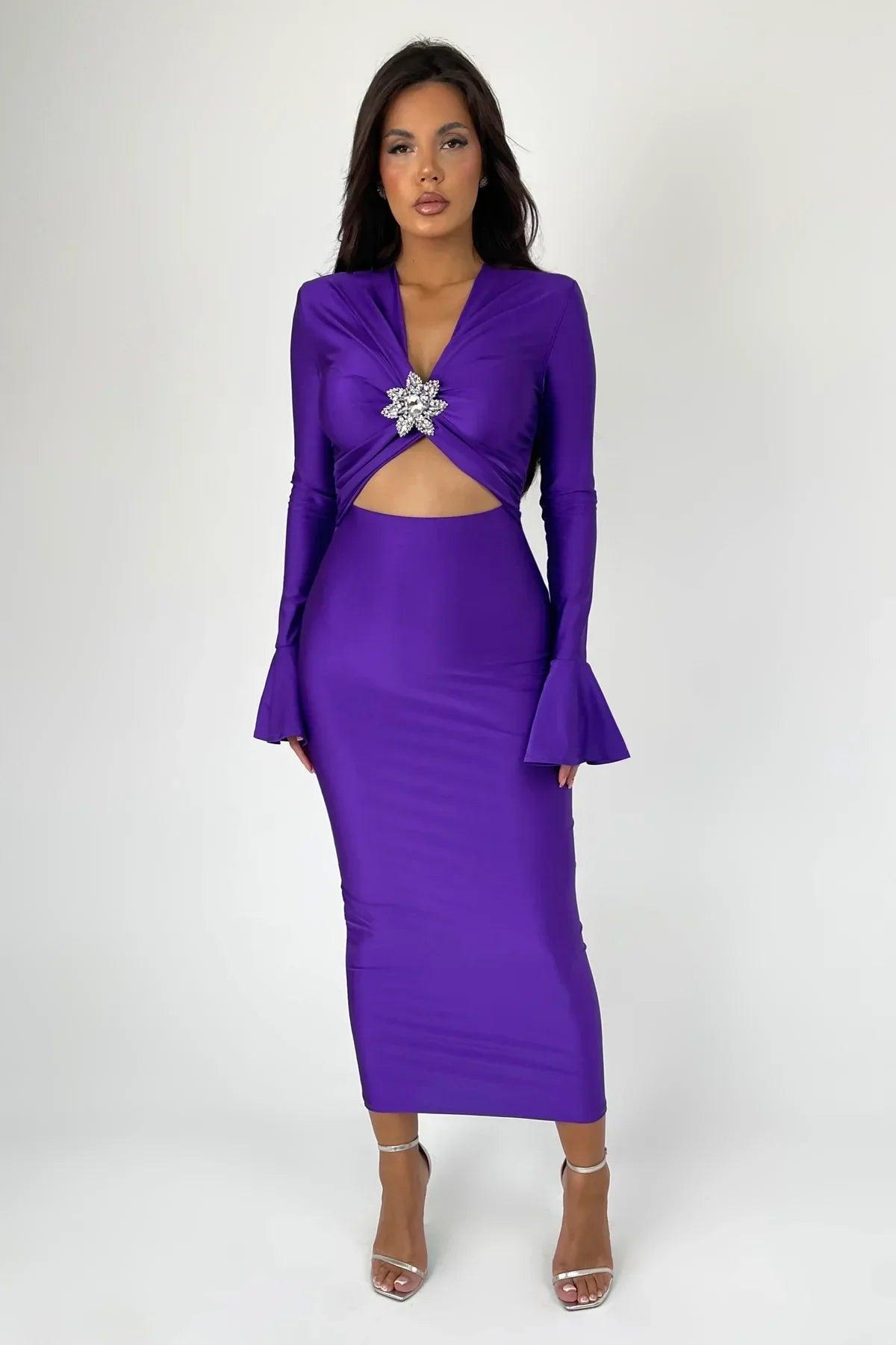 Vestido Cecília Roxo - Loja Izze