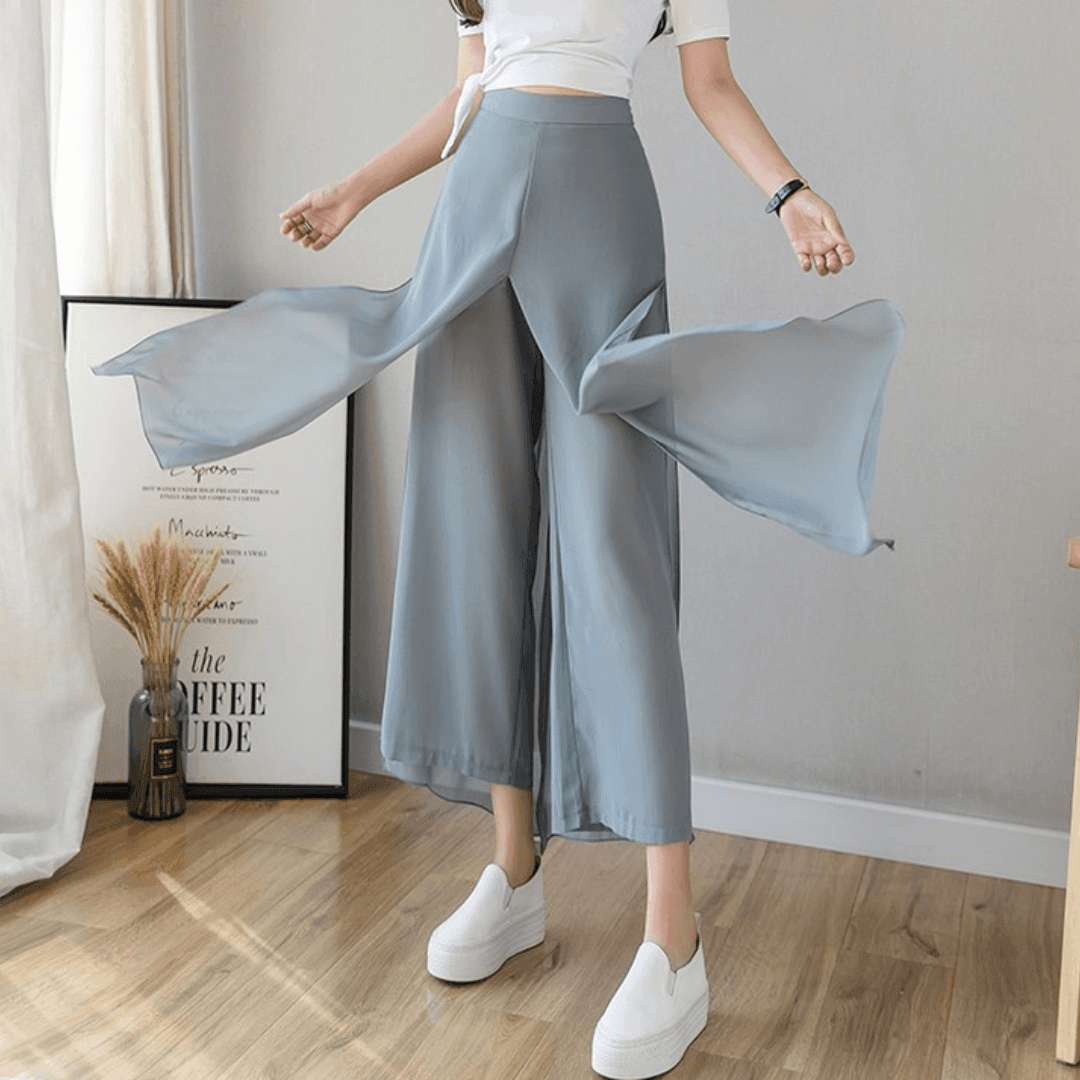 Calça Pantalona de Chiffon Libre - Loja Izze