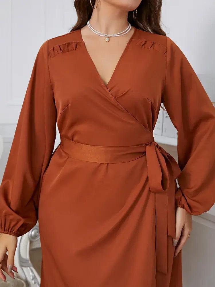 Vestido Mídi Transpassado Azalea - Plus Size - Loja Izze