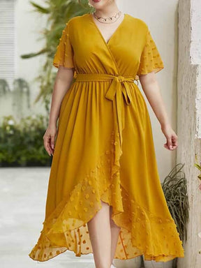 Vestido Mídi Transpassado Nantais - Plus Size - Loja Izze