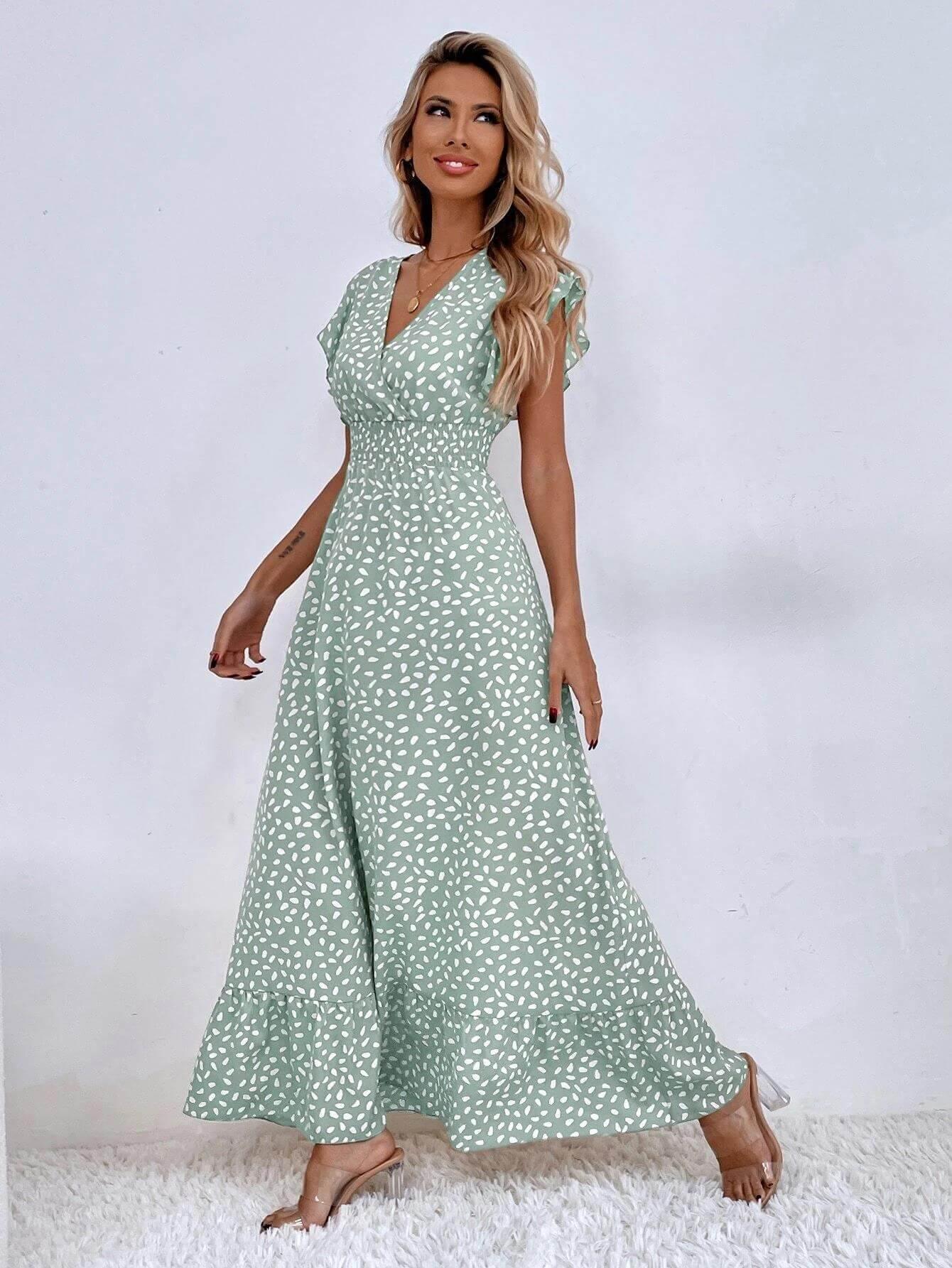 Vestido Longo de Chiffon Elara - Loja Izze