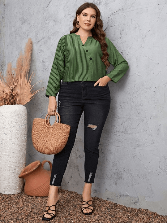 Blusa Casual Vert - Plus Size - Loja Izze