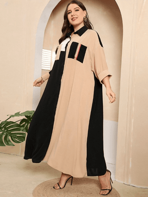 Vestido Oversized com Abotoamento Solaire - Plus Size - Loja Izze