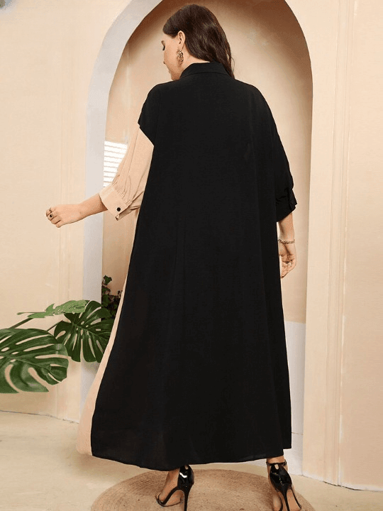 Vestido Oversized com Abotoamento Solaire - Plus Size - Loja Izze